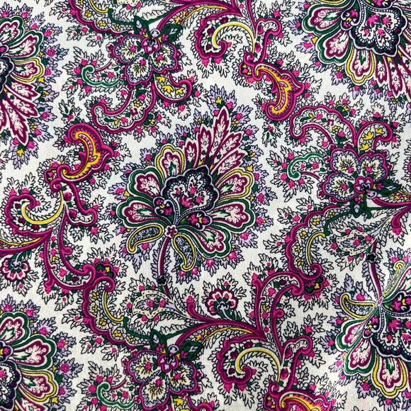 J. Crew Top Women's XS Multi Color Paisley Print Long Sleeve Business Casual - Picture 4 of 9